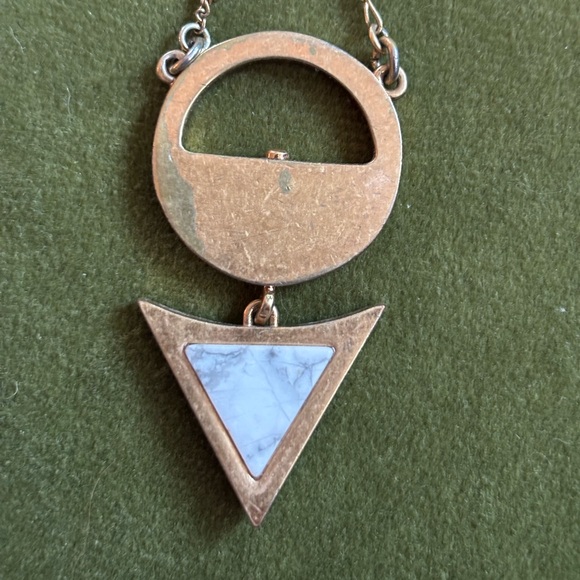 Madewell Brass Geometric Necklace - Picture 4 of 4